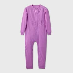 Cat & Jack Toddler Adaptive Pajama‎ Jumpsuit 3T Purple Bodysuit Sleepwear Zipper